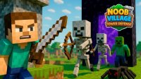 Noob Village Tower Defense: Monster Siege Game