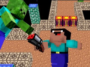 Space Adventure: Noobiks vs Zombies