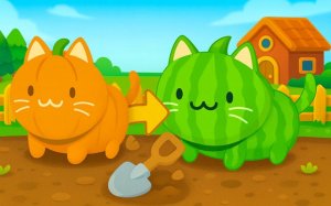 Brainrot Garden: Merge Cats - Idle Merge Puzzle Game