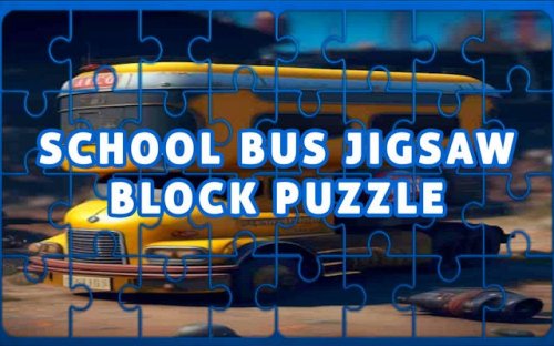 School Bus Jigsaw Block Puzzle Slider Game