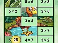 Multiplication Bird Image Uncover Math Puzzle Game