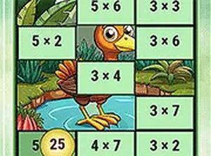 Multiplication Bird Image Uncover Math Puzzle Game
