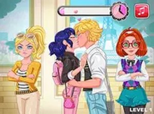 School Girl's First Kiss: Romantic Kissing Game Online
